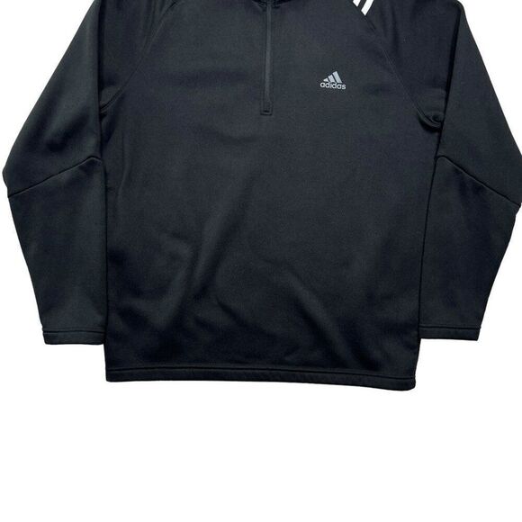 Adidas Men's Size Large Black Golf Tech 1/4 Zip Performance Fleece Pullover - Picture 4 of 10